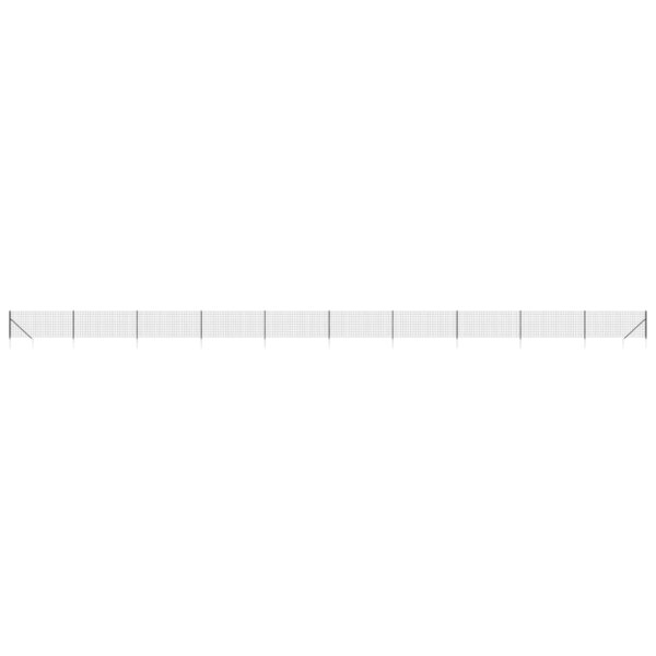 vidaXL Clôture en treillis métallique et ancrage anthracite 0 8x25 m