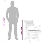 vidaXL Chaises de jardin pliantes lot de 4 55x62x90cm bois massif teck