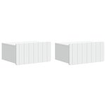 vidaXL Cabinet de chevet mural 2 pc Blanc 49 x 34 5 x 24 cm