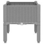 vidaXL Jardinière avec pieds gris clair 40x40x42 cm PP