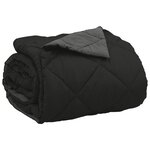 vidaXL Duvet d'été simple Noir et anthracite 200 x 200 cm Microfibre