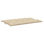 vidaXL Coussin de banc de jardin beige 150x(50+50)x7 cm tissu oxford