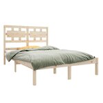 vidaXL Cadre de lit sans matelas 120x190 cm bois massif