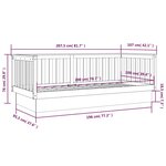 vidaXL Lit de jour sans matelas gris 100x200 cm bois de pin massif
