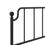 vidaXL Cadre de lit métal sans matelas et pied de lit noir 100x200 cm
