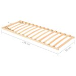 vidaXL Sommier à lattes sans matelas tête de lit réglable 80x200 cm