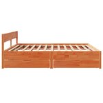 vidaXL Cadre de lit sans matelas cire marron 180x200cm bois pin massif