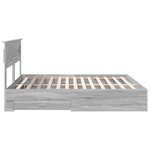 vidaXL Cadre de lit Gris Sonoma 200 x 200 cm Bois d'ingénierie