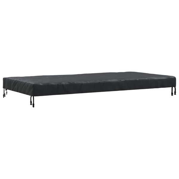 vidaXL Housse de Table Uni Noir 202 x 102 x 15 cm tissu