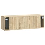 vidaXL Meuble TV mural Chêne Sonoma 98 x 31 x 30 cm Bois d'ingénierie