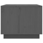 vidaXL Table basse Gris 80x50x40 cm Bois massif de pin