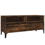vidaXL Meuble TV chêne fumé 100x34 5x44 5 cm bois d'ingénierie
