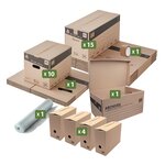 Pack and Move - Kit déménagement pour bureau + marqueur et adhésif offert