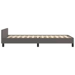 vidaXL Cadre de lit avec tête de lit sans matelas gris 80x200 cm