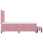 vidaXL Lit à ressorts avec matelas Rose 120 x 190 cm Velours