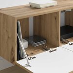 vidaXL Meuble TV mural Montage mural Chêne artisan 60 x 31 x 29.5 cm