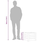 vidaXL Lit surélevé de jardin PP Gris pierre 43x43x35 cm