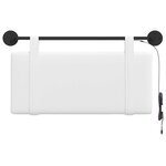 vidaXL Tête de lit suspendue Blanc Tissu