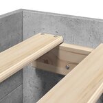 vidaXL Cadre de lit sans matelas gris béton 75x190cm bois d'ingénierie