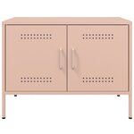 vidaXL Meubles TV 2 Pièces rose 68x39x50 5 cm acier