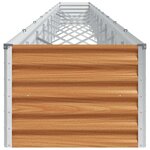 vidaXL Jardinière surélevée 970 x 50 x 36 cm Acier galvanisé