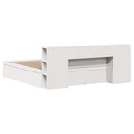 vidaXL Cadre de lit sans matelas blanc 200x200 cm bois massif de pin