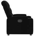 vidaXL Fauteuil inclinable en tissu noir