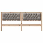 vidaXL Tête de lit Autre Marron et taupe 160 cm Bois massif en pin