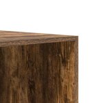 vidaXL Armoire avec tiroirs Chêne fumé 50x50x200 cm Bois d'ingénierie