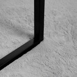 vidaXL Tapis en Fourrure Synthétique de Lapin Gris Ø 160 cm Polyester