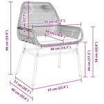 vidaXL Ensemble de salle à manger pour jardin 3 Pièces Marron polyrotin