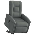 vidaXL Fauteuil inclinable Gris foncé Tissu