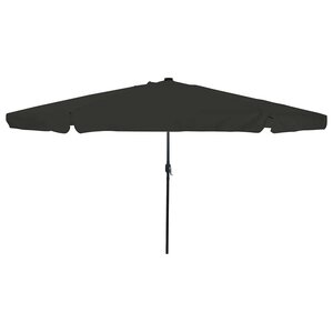 vidaXL Parasol de jardin Noir 395 x 395 x 245 cm Polyester
