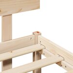 vidaXL Cadre de lit avec tête de lit 200x200 cm en bois massif de pin