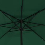 vidaXL Parasol de jardin Vert 295 x 295 x 245 cm Polyester  Acier