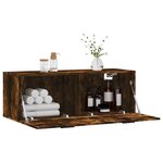 vidaXL Armoire murale Chêne fumé 100x36 5x35 cm Bois d'ingénierie