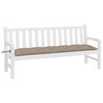 vidaXL Coussin de banc de jardin taupe 180x50x7 cm tissu oxford