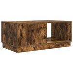 vidaXL Table basse Chêne fumé 90 x 50 x 37 cm Bois d'ingénierie