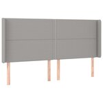 vidaXL Sommier à lattes de lit matelas LED Gris clair 180x200 cm Tissu