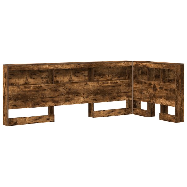 vidaXL Tête de lit de rangement Chêne fumé 75 cm Bois d'ingénierie