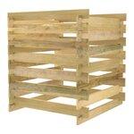 vidaXL Composteur de jardin à lattes 90x90x90 cm Bois de pin imprégné