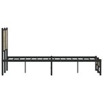 vidaXL Cadre de lit en métal sans matelas chêne sonoma 120x200 cm