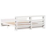 vidaXL Cadre de lit avec tête de lit sans matelas blanc 180x200 cm