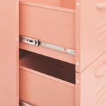 vidaXL Armoire à tiroirs Rose 80x35x101 5 cm Acier