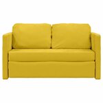 vidaXL Canapé-lit 2 en 1 jaune foncé 122x204x55 cm velours