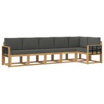 vidaXL Ensemble de canapés d'extérieur 6 pc Blanc et anthracite