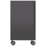 vidaXL Table d'appoint Gris brillant 70x35x55 cm Bois d'ingénierie