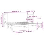 vidaXL Lit coulissant sans matelas 2x(90x190) cm