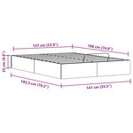 vidaXL Cadre de lit ottoman avec rangement Blanc 140 x 190 cm