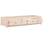 vidaXL Lit de jour 90x200 cm Bois de pin massif